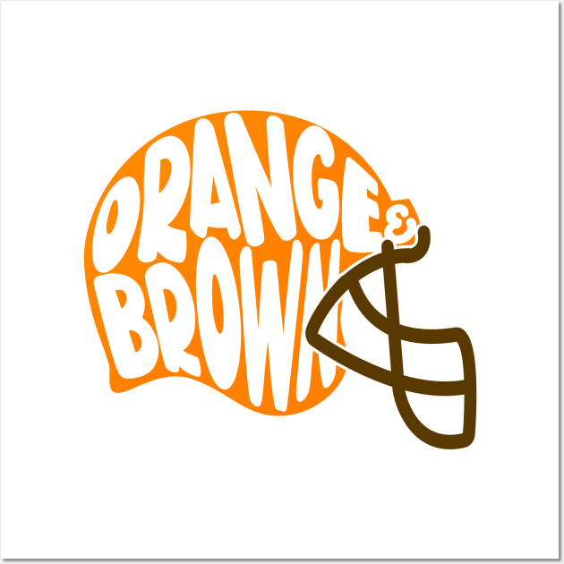 Orange And Brown Helmet Wall Art by mbloomstine